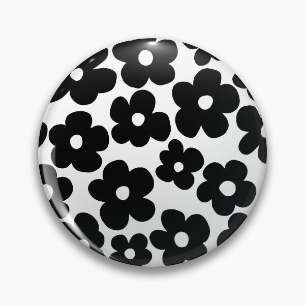 Item preview, Black Flowers - Retro Floral Pattern - Seamless Pattern designed and sold by GraphicBicycle.