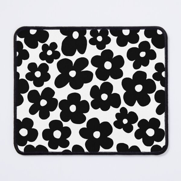 Item preview, Black Flowers - Retro Floral Pattern - Seamless Pattern designed and sold by GraphicBicycle.