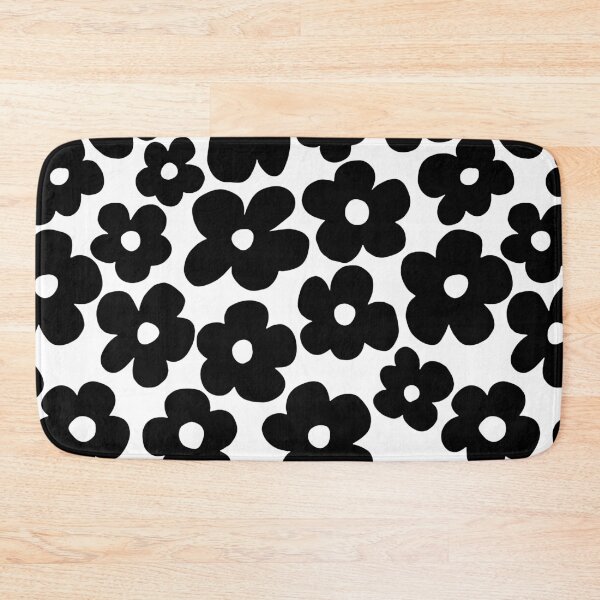 Item preview, Black Flowers - Retro Floral Pattern - Seamless Pattern designed and sold by GraphicBicycle.