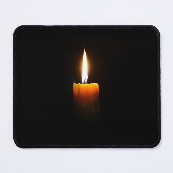 Item preview, Candle in black - For peace, light, hope, light in the darkness designed and sold by happyrays.