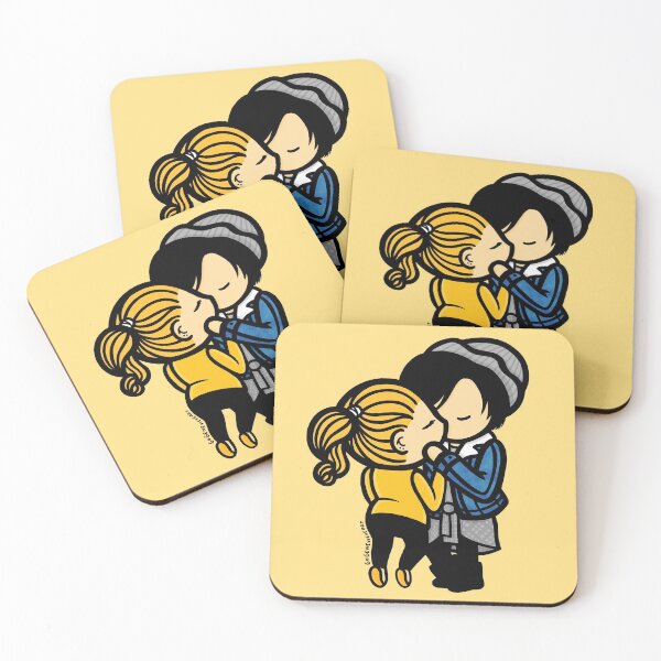 Item preview, Blonde Girl and Raven Boy Kiss Kiss designed and sold by gogenevieve.