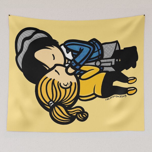 Item preview, Blonde Girl and Raven Boy Kiss Kiss designed and sold by gogenevieve.