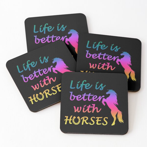Item preview, Life is better with horses - colourful design for all horse/pony lovers designed and sold by PunkyCat.