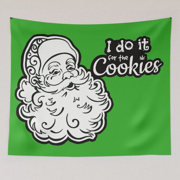 Item preview, Stoned Santa-I do it for the cookies-Funny Stoner Christmas  designed and sold by YomeHayin.