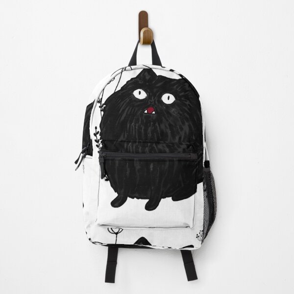 Item preview, Funny fluffy black cat with flowers designed and sold by Mayarart.