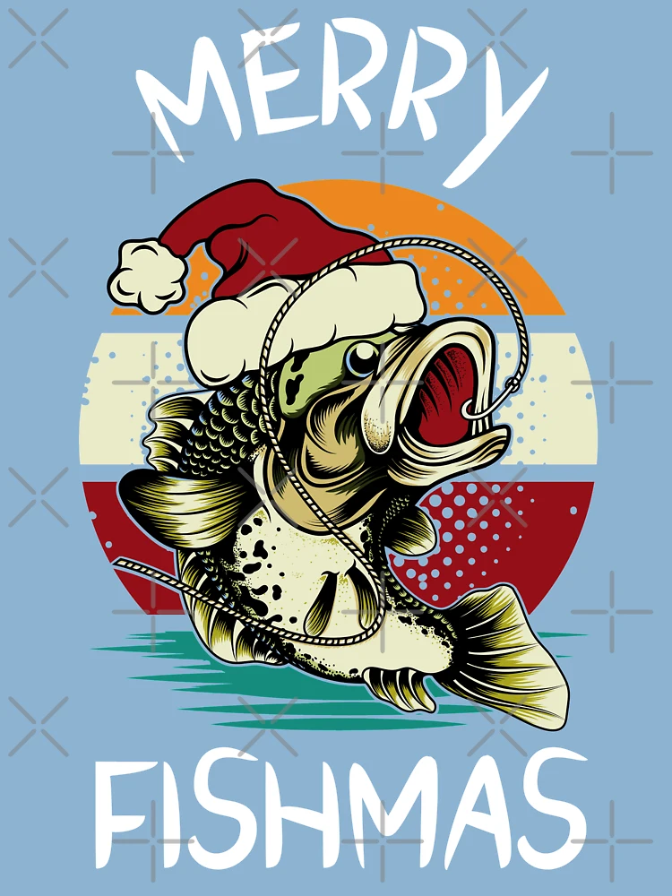 Merry Fishmas Funny Bass Fishing Christmas Kids T-Shirt for Sale by  elvisg03