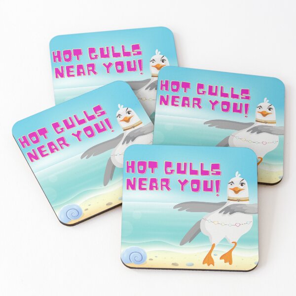 Item preview, Hot Gulls Near You - Funny Play on Words designed and sold by AnAwkwardOtter.