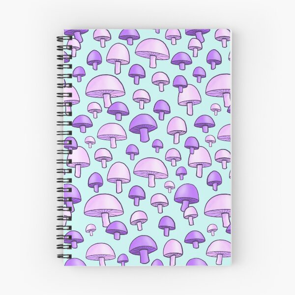 Item preview, purple shroom pattern on aqua designed and sold by SuttleDesignCo.