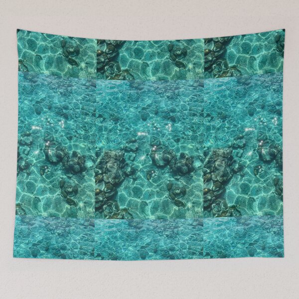Item preview, Glittering Turquoise Blue Ocean Waves designed and sold by newburyboutique.