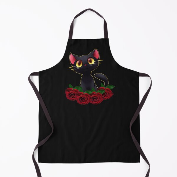 Item preview, Black Cat With Flower Cute Cat With Red Flower designed and sold by Hanaahashem.