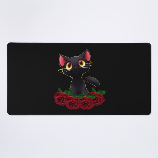 Item preview, Black Cat With Flower Cute Cat With Red Flower designed and sold by Hanaahashem.