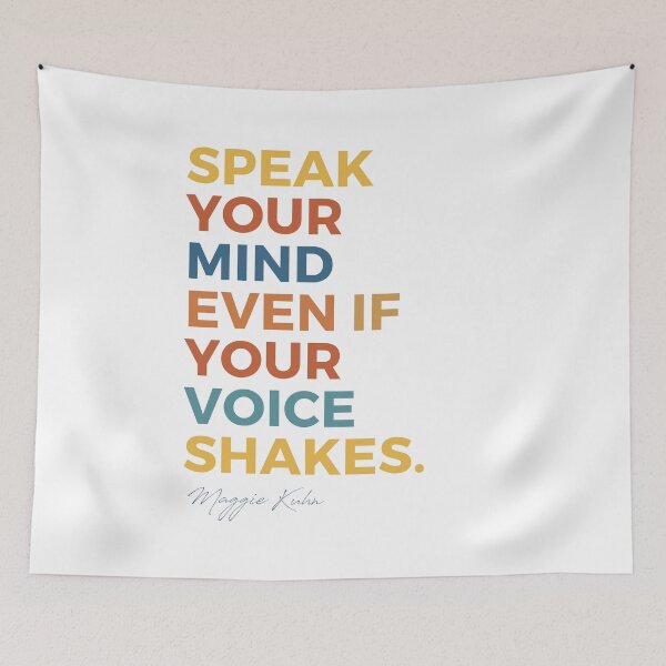Item preview, speak your mind even if your voice shakes designed and sold by The Art of the  Pause.