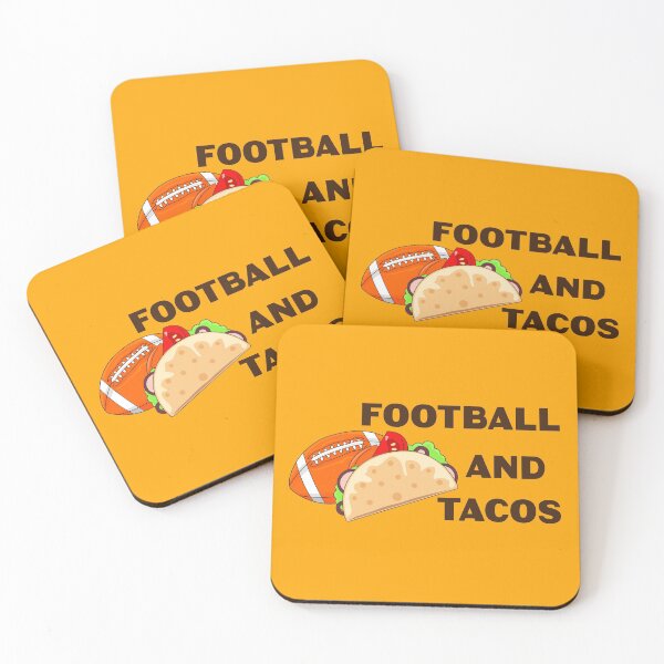 Item preview, American football and tacos lover gift, dark text, football and mexican food, sports and food, taco pattern designed and sold by SGS-.