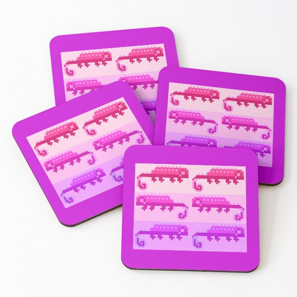 Item preview, Little Pink Pixel Lizards designed and sold by rin3d .