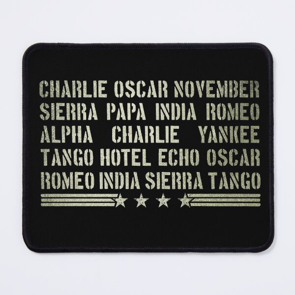 Item preview, Conspiracy Theorist - Phonetic Alphabet Military-Style designed and sold by NatIntrovertSoc.