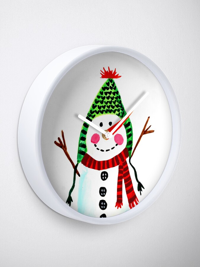 Discover Snowman  Clock