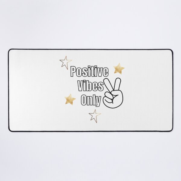 Item preview, Positive vibes only with a peace sign and gold stars designed and sold by Malz03.