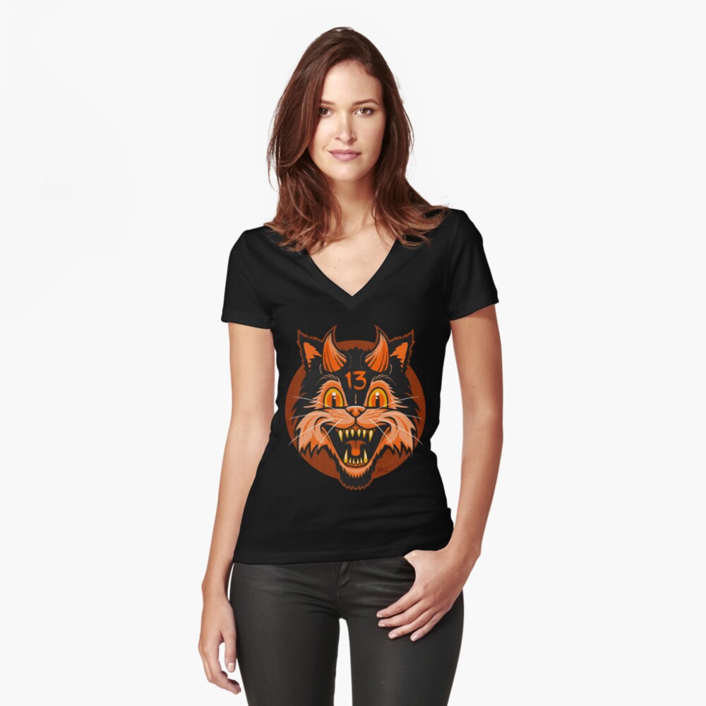 Item preview, Fitted V-Neck T-Shirt designed and sold by ChadSavage.