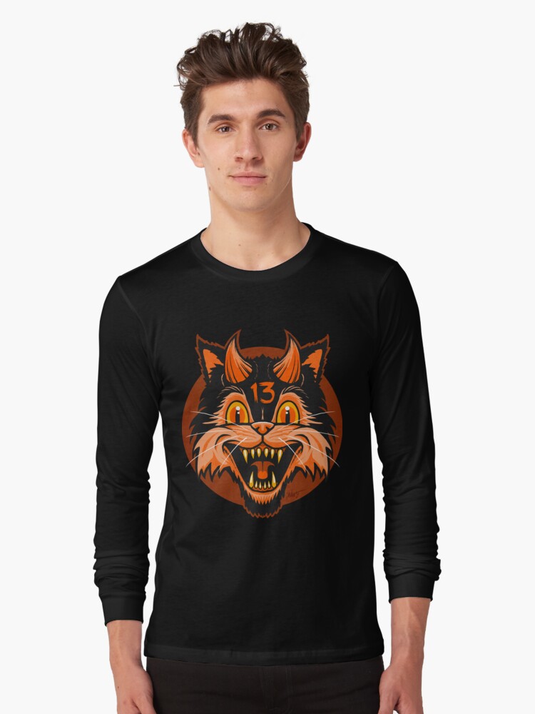Thumbnail 1 of 5, Long Sleeve T-Shirt, FrightFall2021: Bad Luck designed and sold by ChadSavage.