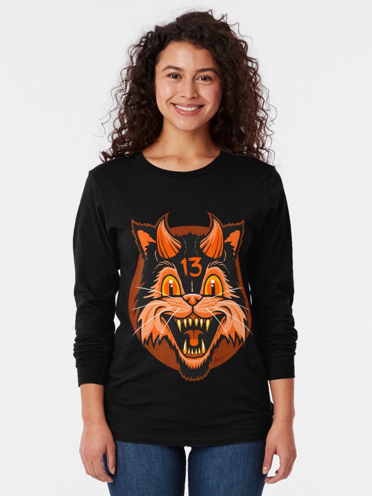 Thumbnail 2 of 5, Long Sleeve T-Shirt, FrightFall2021: Bad Luck designed and sold by ChadSavage.