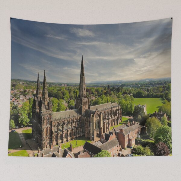 Item preview, Lichfield Cathedral Aerial View designed and sold by Catchavista.