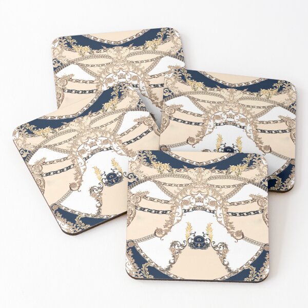 Item preview, Elegant 80s style chains rococo pattern  designed and sold by PG Illustration.