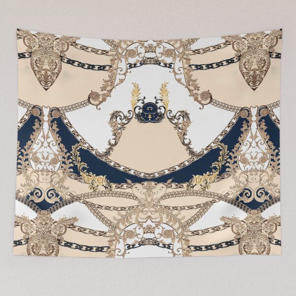 Item preview, Elegant 80s style chains rococo pattern  designed and sold by PG Illustration.