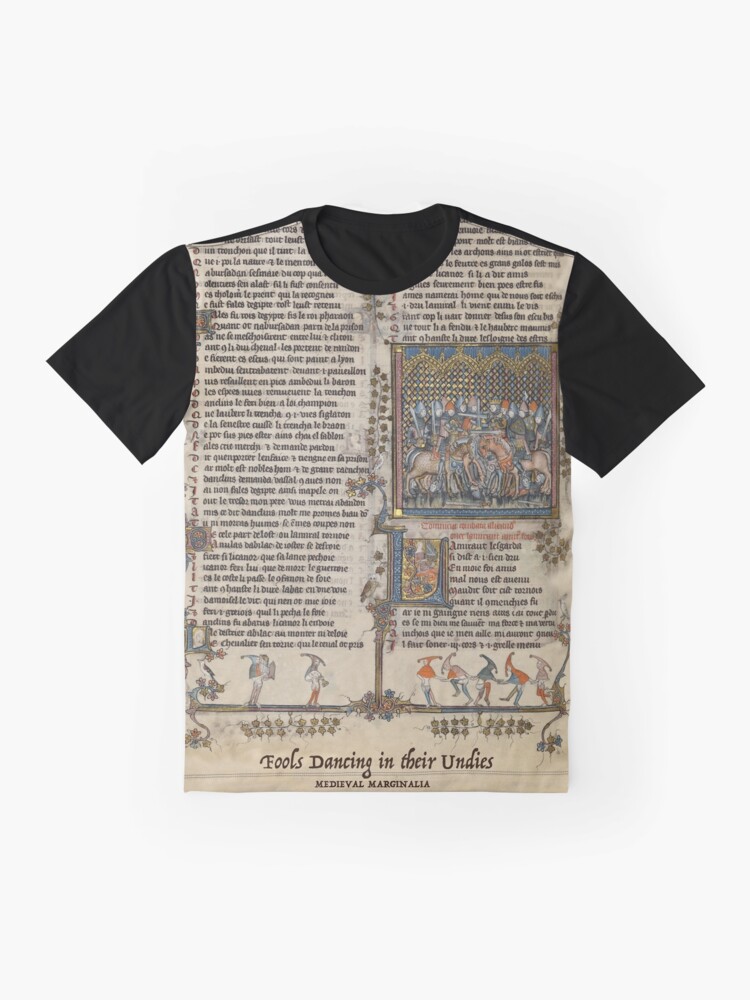 Medieval Fools, Dancing in their Undies Graphic T-Shirt for Sale by  ebrawne