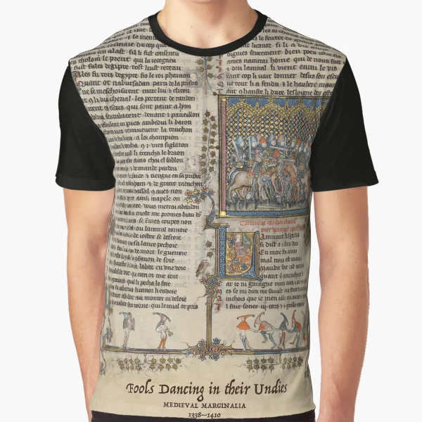 Medieval Fools, Dancing in their Undies Graphic T-Shirt for Sale by  ebrawne