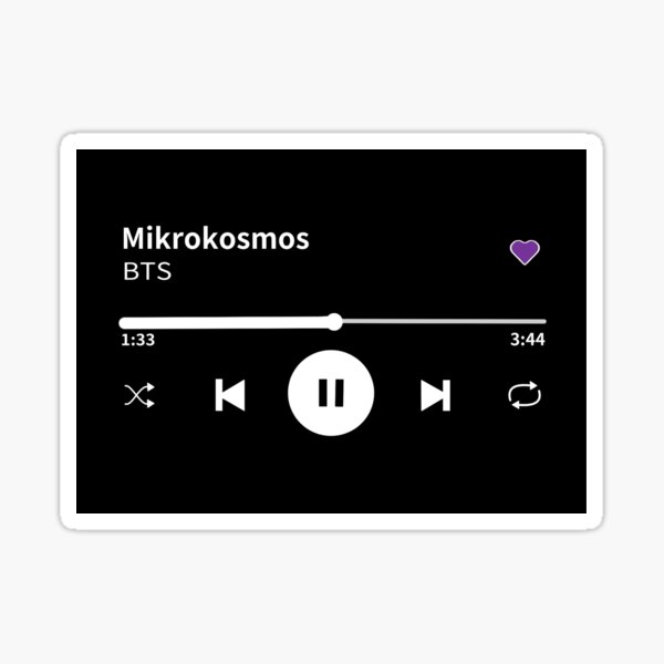 Artikel-Vorschau von Mikrokosmos BTS-Lied, designt und verkauft von K-ShopForever.