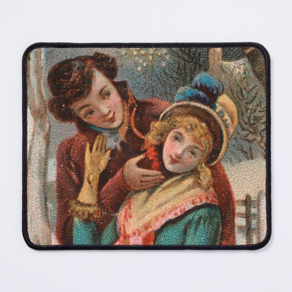 Item preview, Romance under the mistletoe vintage christmas art designed and sold by Lady-Frost.