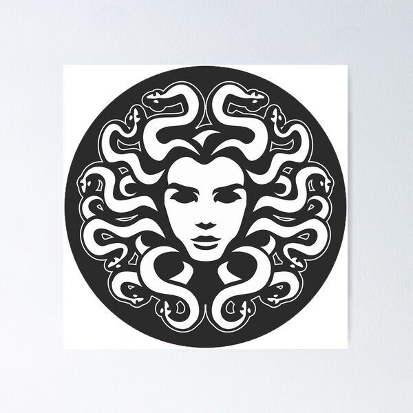 Medusa Gorgongorgonmedusamythology Logo Poster For Sale By Graphycartist Redbubble 9437