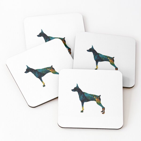 Aperçu de l'œuvre Peinture colorée abstraite Doberman Dobie Dog Gift créée et vendue par LusterCraft.