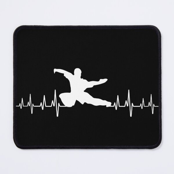 Item preview, Man martial art silhouette on heartbeat designed and sold by RetComly.