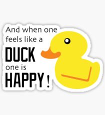 Happy as a Duck Sticker