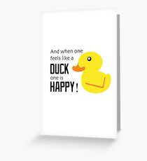 Happy as a Duck Greeting Card