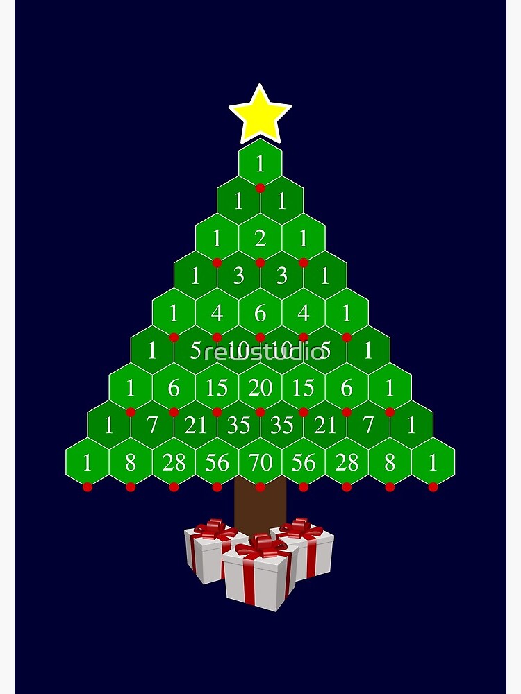 Pascal's Triangle Christmas Tree Math  Pascal's triangle, Christmas tree  template, Christmas math