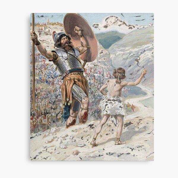 Aperçu de l'œuvre David lance la pierre créée et vendue par ArtCollectables.