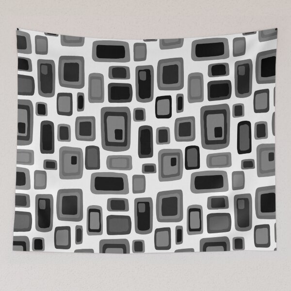 Item preview, Black and White Mid Century Modern Inspired  designed and sold by LisWilliams.