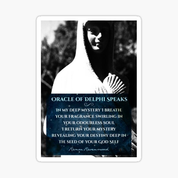 Oracle of Delphi Speaks ~ Icons Speak by Ramon Ravenswood Sticker