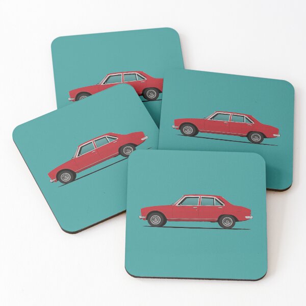 Item preview, 504 sedan - red - side view designed and sold by knappidesign.