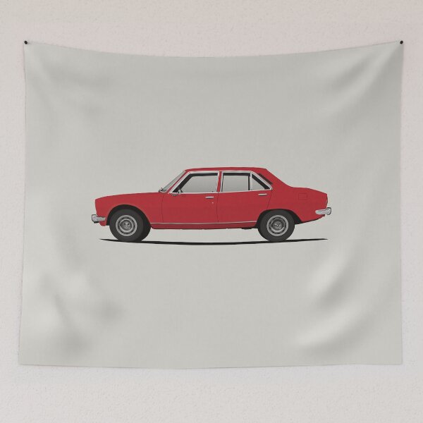 Item preview, 504 sedan - red - side view designed and sold by knappidesign.