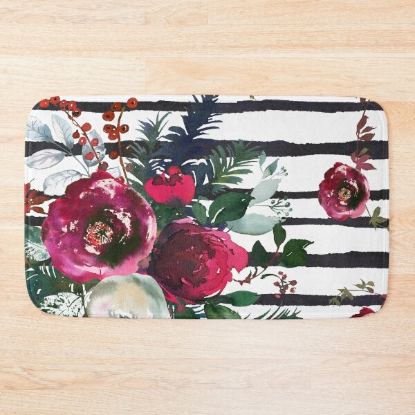 Item preview, Beautiful red rose blanket pattern with white and black stripes Winter 2022 designed and sold by Ndli.