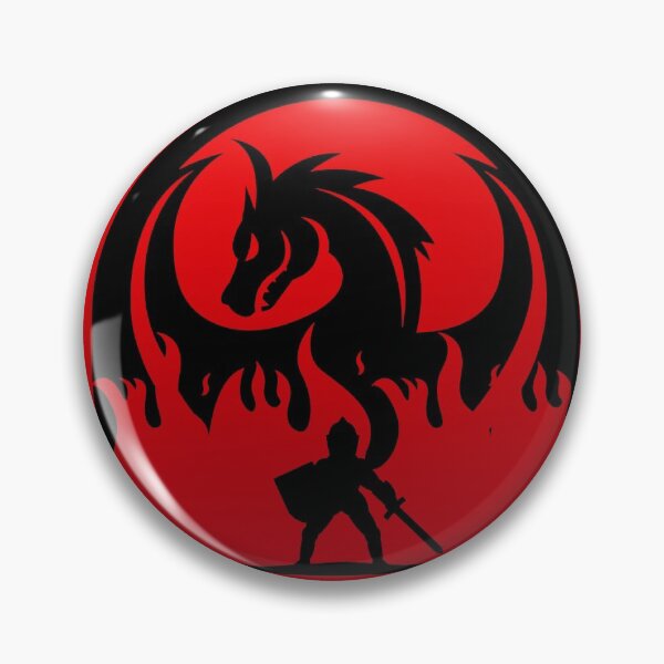 Item preview, Down With Dragons Logo in Flames Red Gradient designed and sold by MonstersofRoll.
