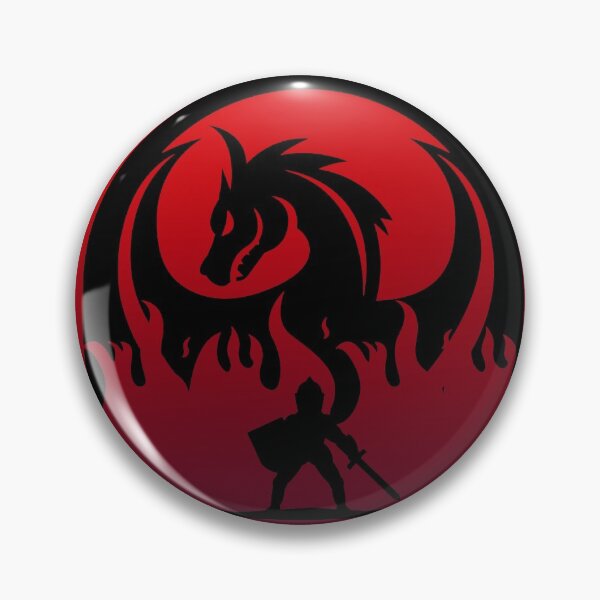 Item preview, Down With Dragons Logo in Flames Red Black Gradient designed and sold by MonstersofRoll.