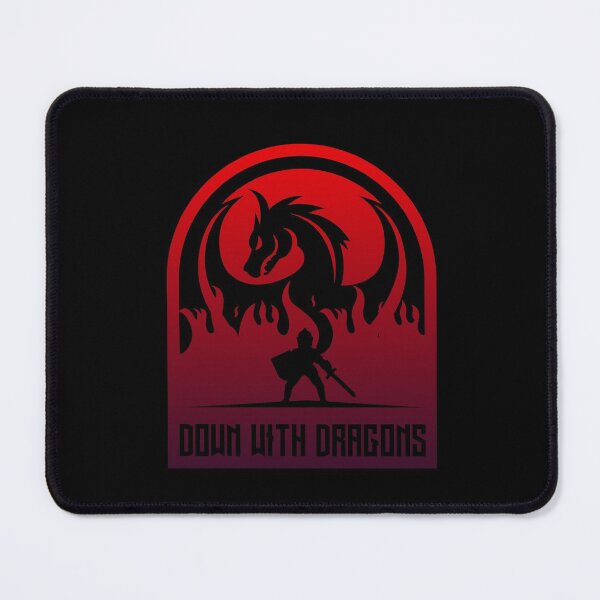 Item preview, Down With Dragons Logo in Flames Red Black Gradient designed and sold by MonstersofRoll.