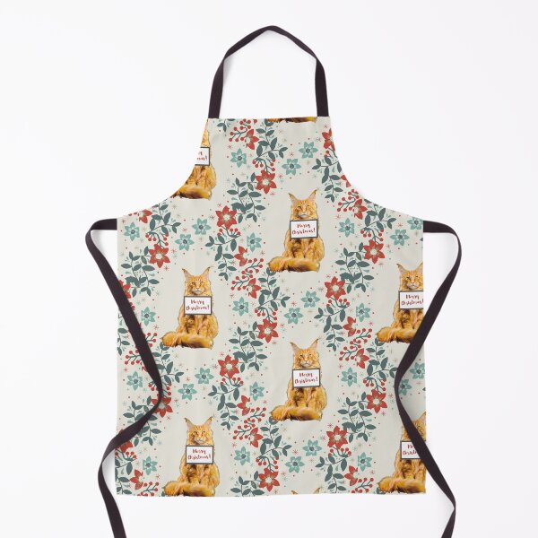 Item preview, Christmas Maine Coon cat designed and sold by AnnaAndVibes.