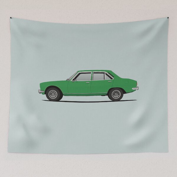 Item preview, 504 sedan - green - side view designed and sold by knappidesign.