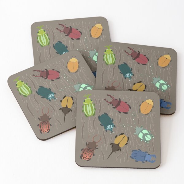 Item preview, Beetles - Warm - Scattered on Bark designed and sold by Risky Beetle.