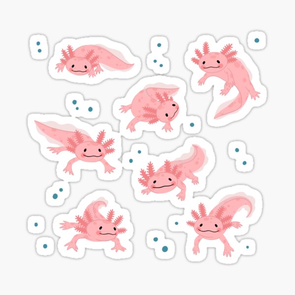 Playful Axolotls Sticker